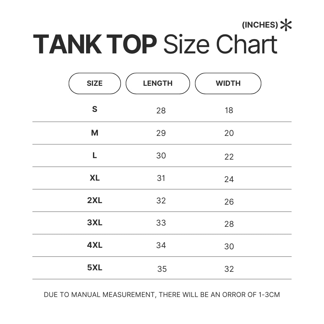 Tank Top Size Chart - Dachshund UK Store