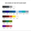 tank top color chart - Dachshund UK Store